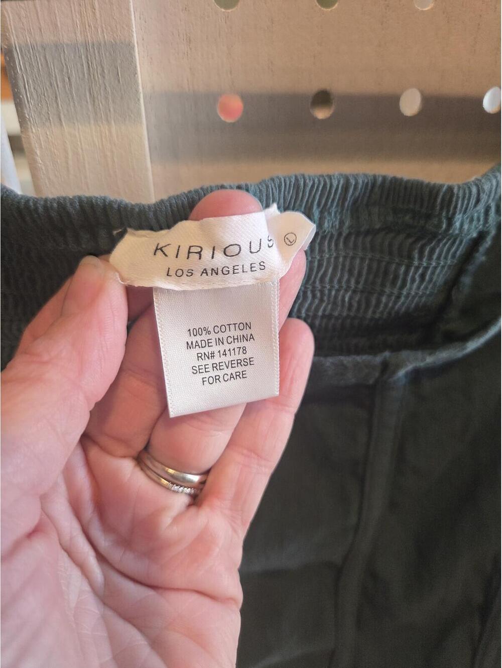 Kirious Los Angeles ( large) Green Cotton Long Sleeve Crop corset Top - Picture 4 of 9
